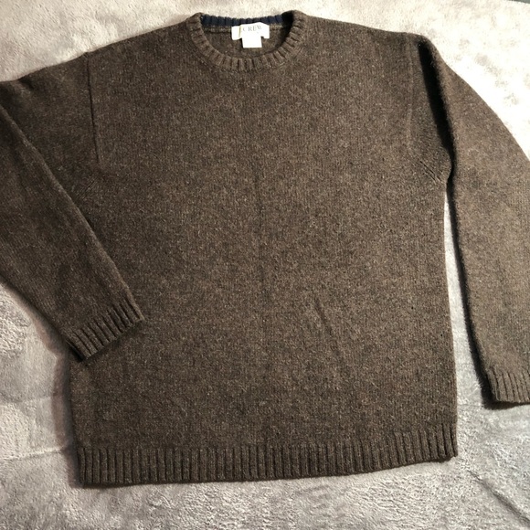 J Crew Vintage 9s Brown Wool Crewneck 